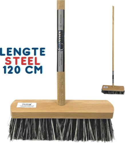 Synx Tools Harde Bezem Old Dutchie - Tuinbezem - Bezems met steel 120 cm