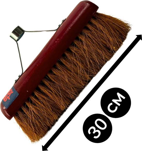 Synx Tools Besen Kokosnuss Raumkehrer 30 cm – Kokosbesen Rote Kappe – Raumkehrer – Kokosborsten – Besen innen – Kehrer – Ohne Griff