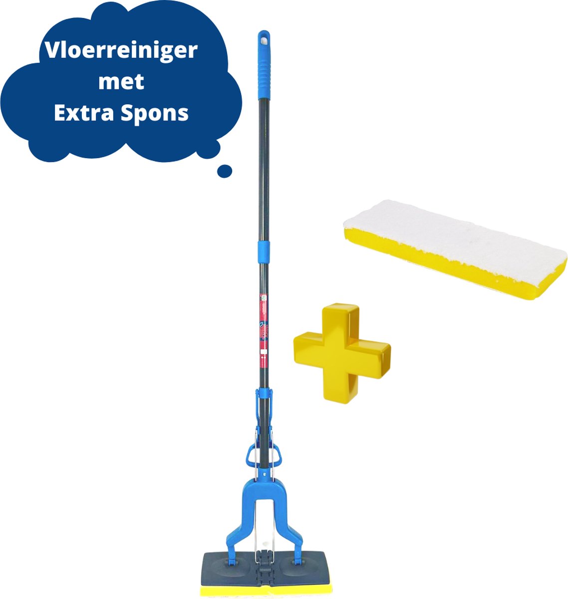 Vloerreiniger Synx met extra spons en steel