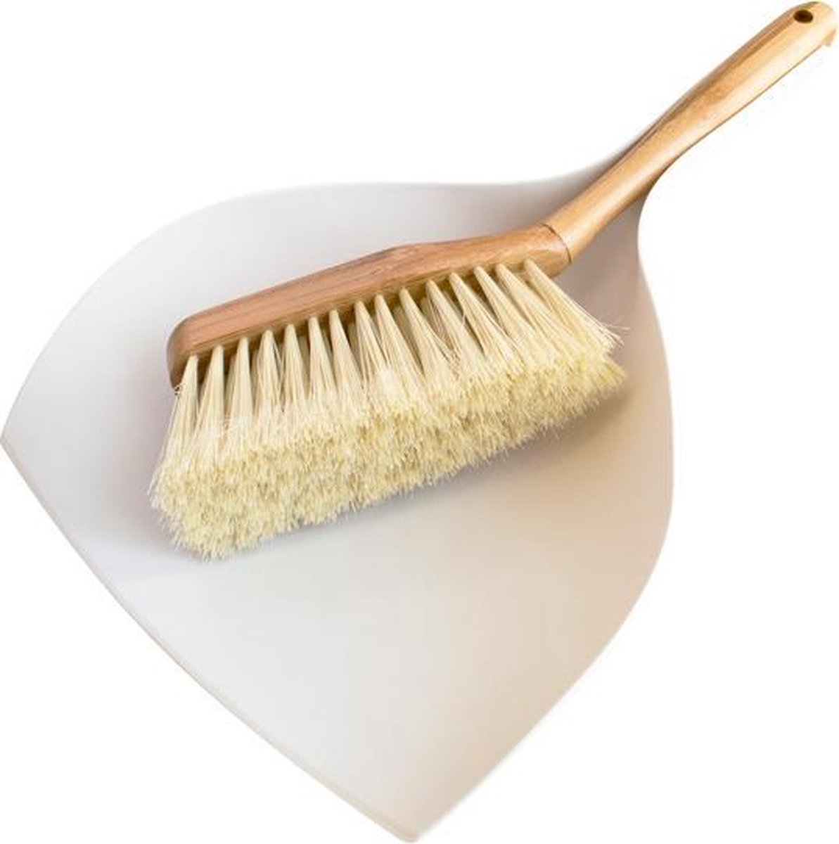Synx Tools bezem Binnenbezem Paardenhaar 29cm - Zachte Bezem - Zachte Besem - Incl. Steel 120cm - Veger met Stofblikset/Stoffer en blik "bamboe "ECO" collection