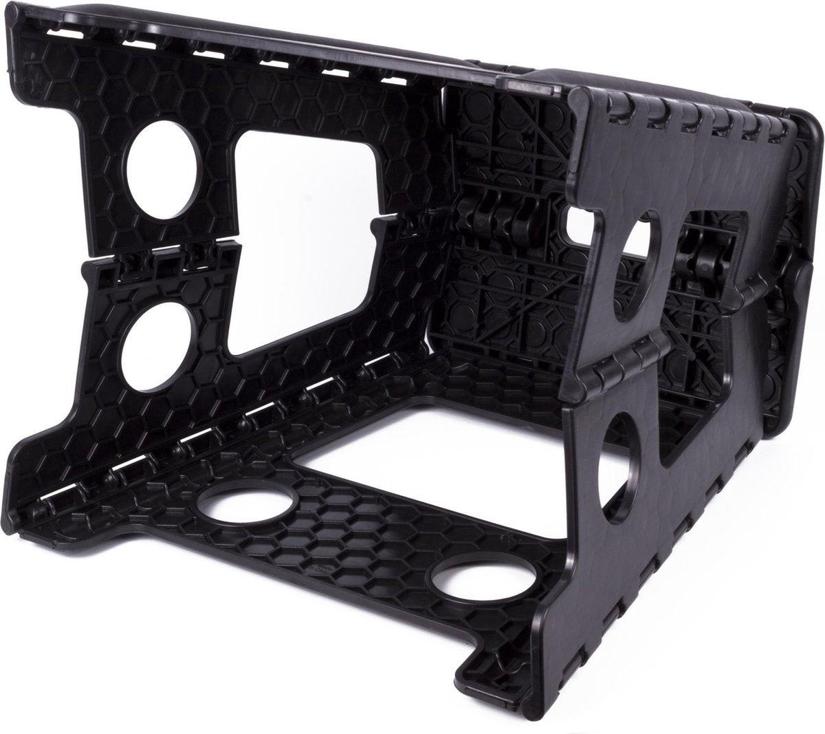 Black leather messenger bag by BrandName, 15-inch size with adjustable strap.