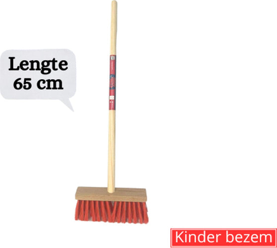 Synx Tools Kinder bezem Nylon Junior - Incl. Steel 57cm