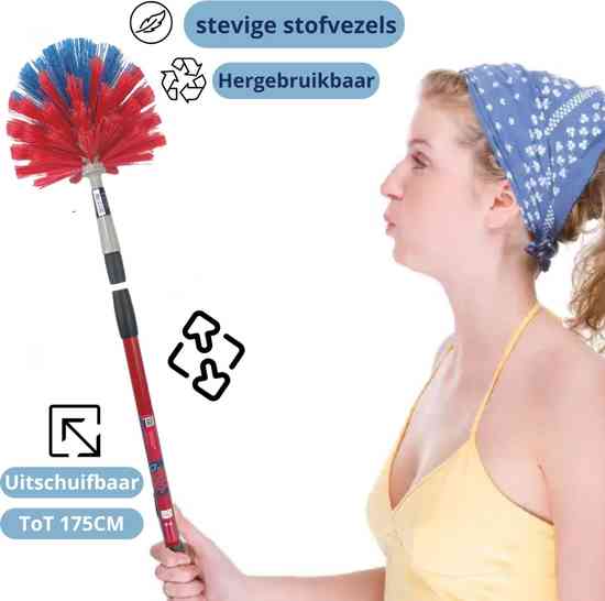 Ragebol met telescoopsteel voor schoonmaken van hoge plekken – Synx Store
