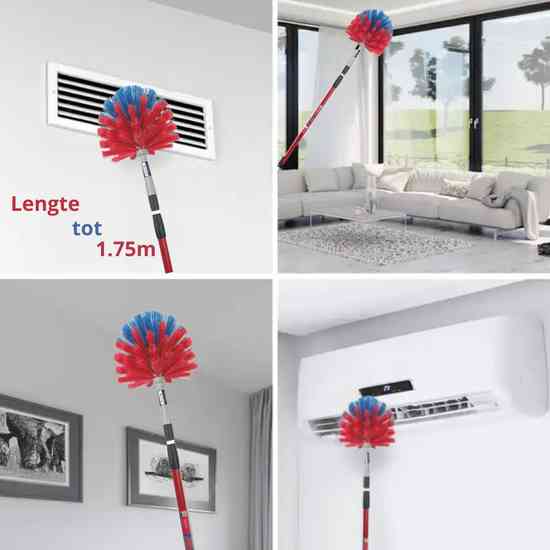 Ragebol met telescoopsteel voor schoonmaken van hoge plekken – Synx Store