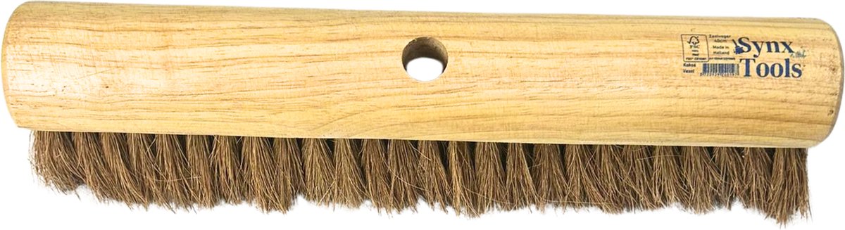 Synx Tools Bezem los 50cm Zaalveger - Cocosharen - Zachte haren - Zonder Steel - Binnenbezem - koko bezem