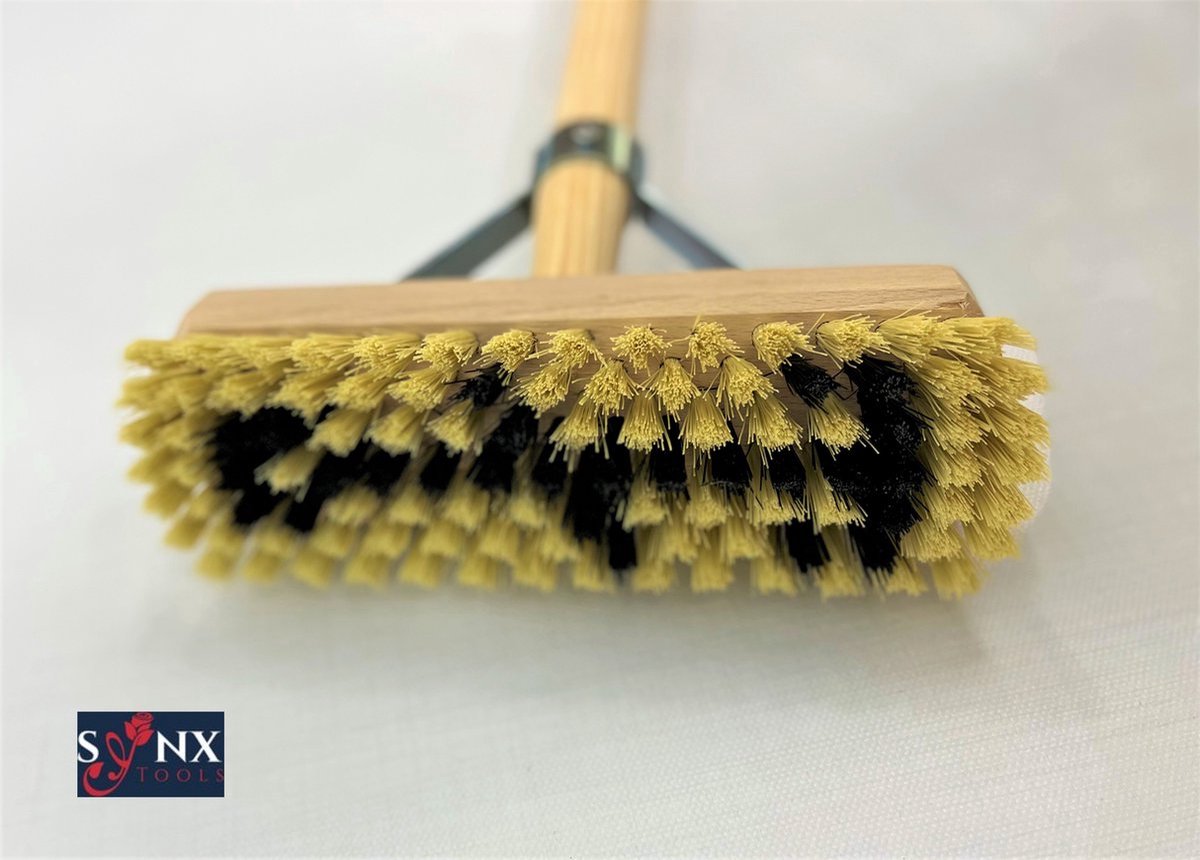 Synx Fiber Schrobbezem Luiwagen Set + Werkhandborstel - Multipack met Steel 150cmSynx Fiber Schrobbezem Luiwagen Set + Werkhandborstel - Multipack met Steel 150cm