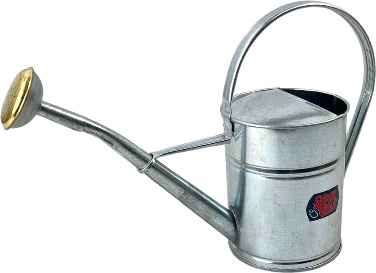Zinken gieter set van 2 liter in groen en zilver met sproeikop – Synx Store