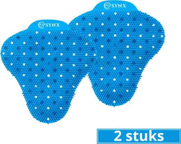 2 stuks blauwe Urinoirrooster met mintgeur van Synx Tools