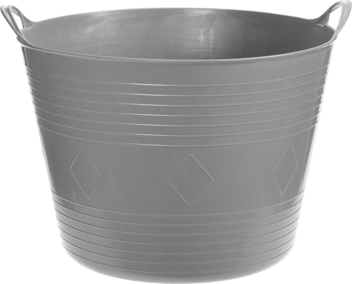 Grijze flexibele kuip emmer 40 liter