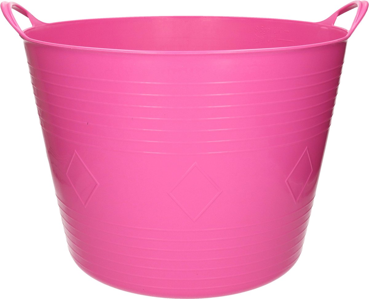 Roze flexibele kuip emmer 40 liter