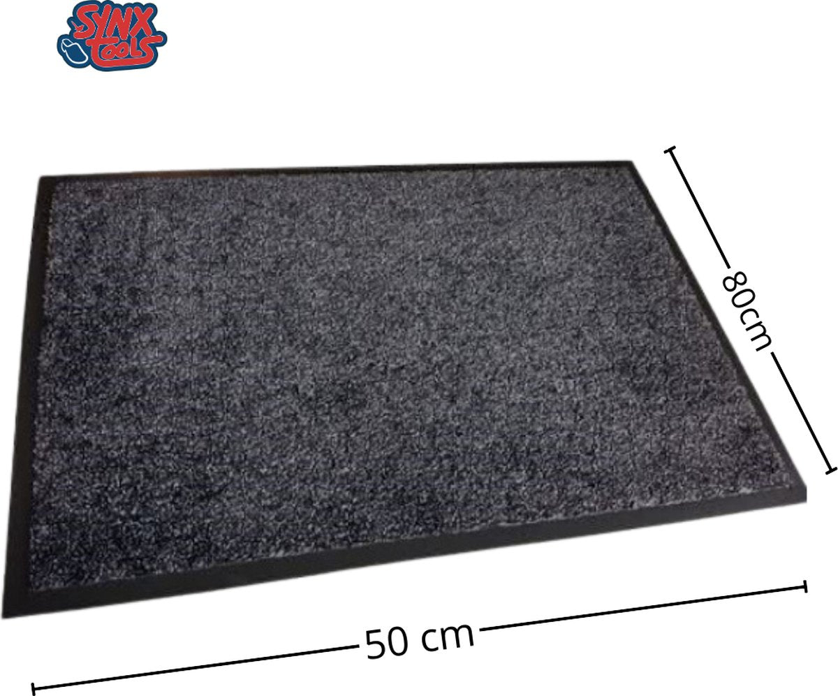 Antraciet deurmat 50x80cm met afmetingen