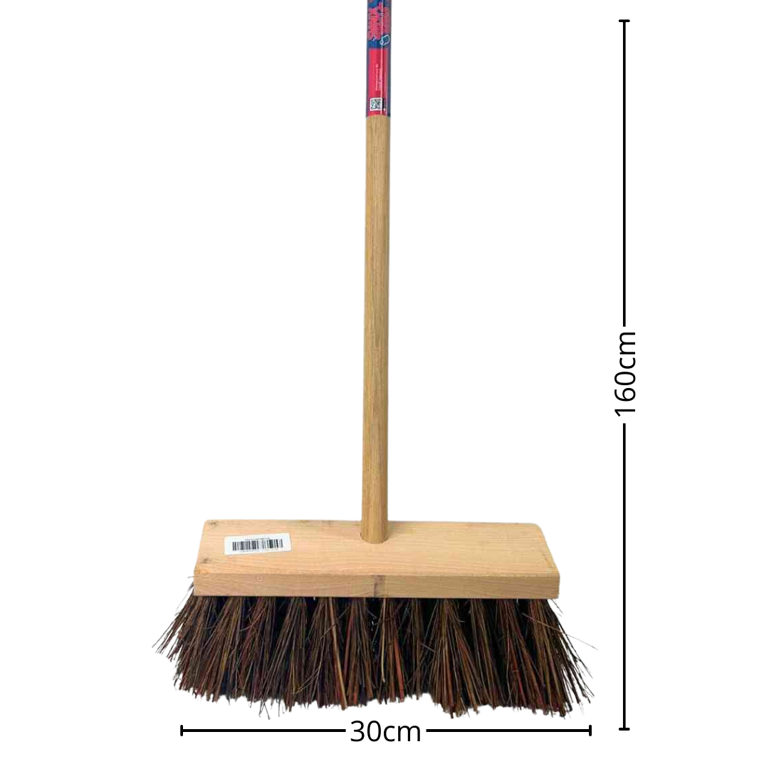 Balai Synx City 30 cm - Fibres naturelles dures - Avec manche 150 cm