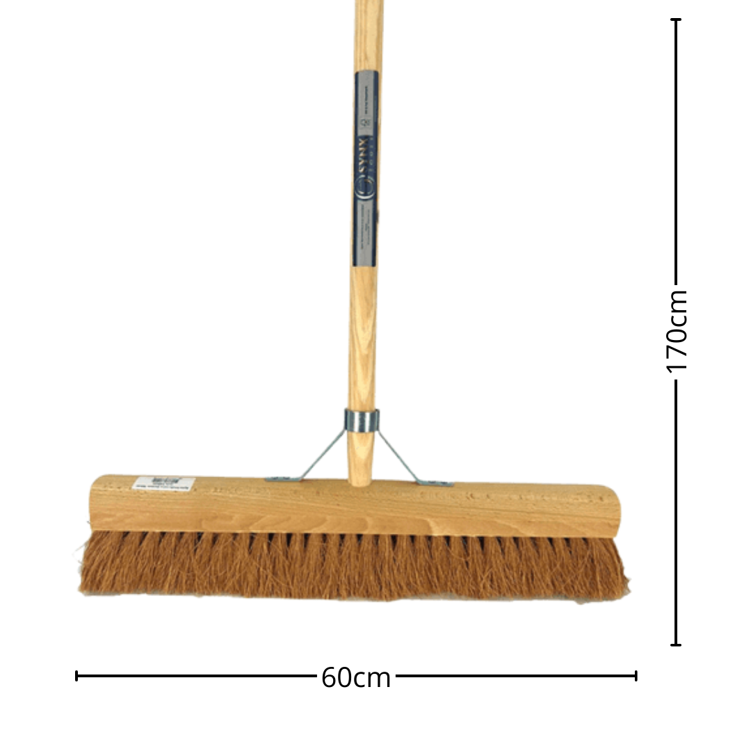 Synx Room Sweeper Cocos 50 cm – weicher Besen – mit Stiel 160 cm