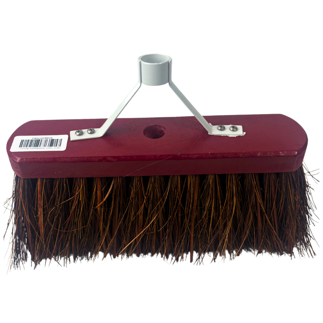 SynxTools Bassine buitenbezem 30 cm rood – met metalen steelhouder