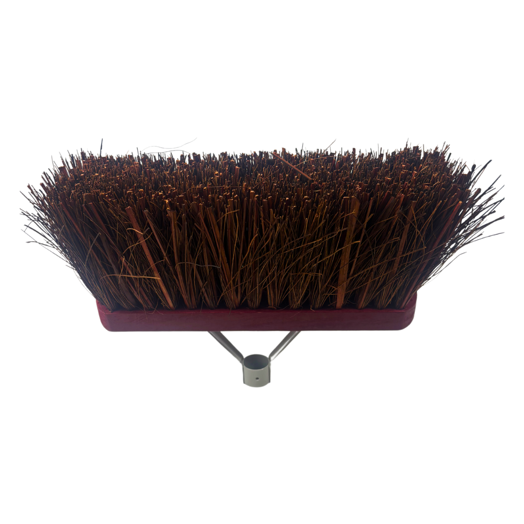 SynxTools Bassine buitenbezem 30 cm rood – met metalen steelhouder