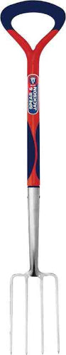 Spear & Jackson Select spitvork RVS met rode handgreep