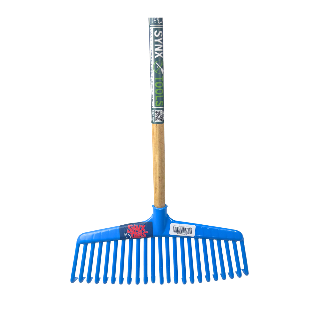 Synx Tools Laubbesen 22 Zähne – Gemischte Farben – Laubbesen – Inkl. Stiel 150 cm