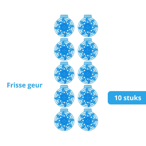 Blauwe Urinoirmatjes met mintgeur en anti-spat borstelharen - 20 stuks