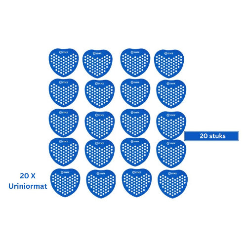20 Blauwe Urinoirmatten met frisse geur van synx tools