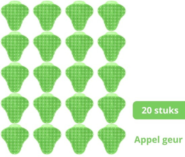 20 groene Urinoirroosters van synx tools