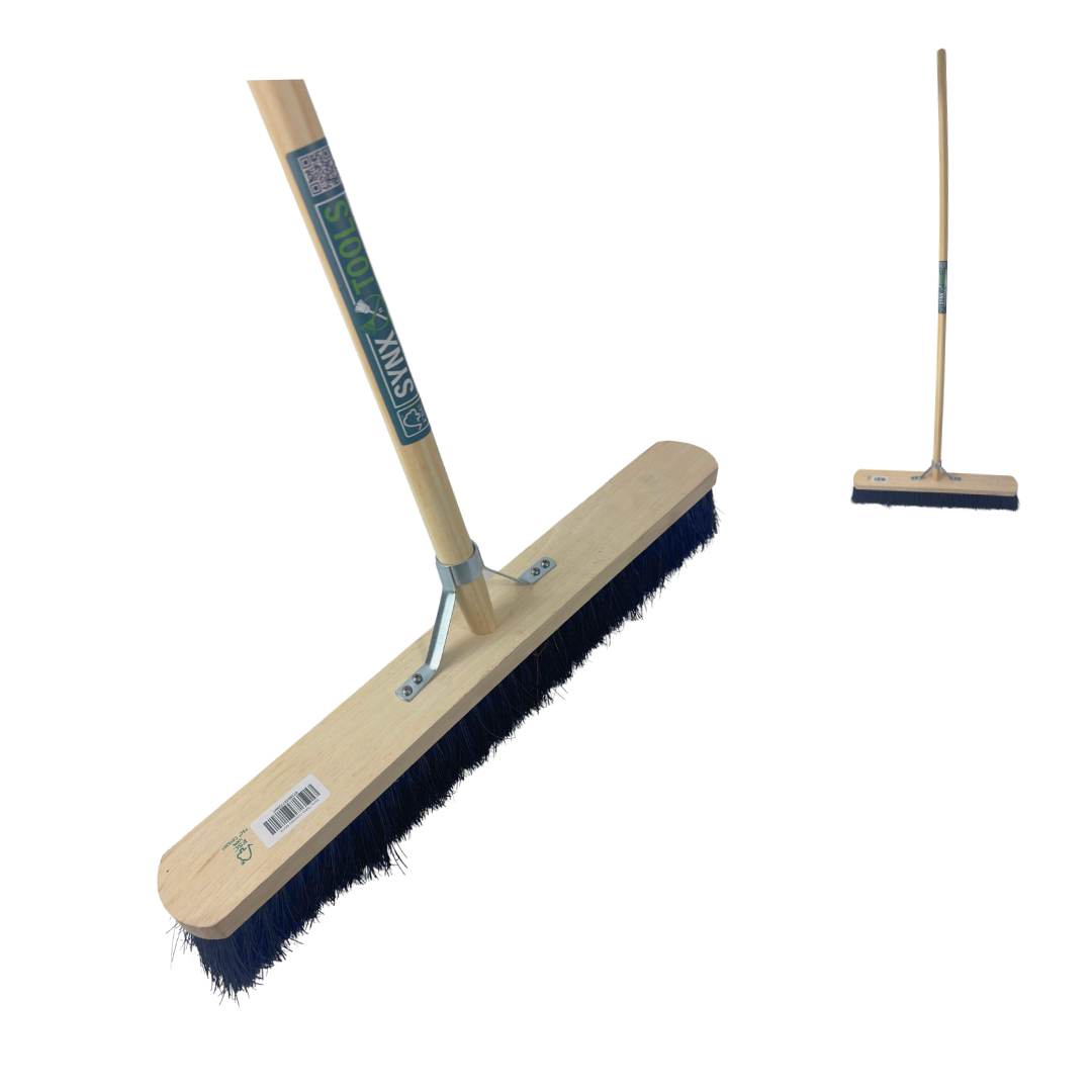 Synx Tools Stadsbezem 60 cm - straatbezem - harde bezem - Incl. bezemsteel 150 cm