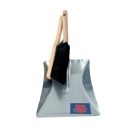 Stoffer en Blik Metaal Zwart Bezem Handveger en blik- Paardenhaarmix Synx Tools - Veger en blik