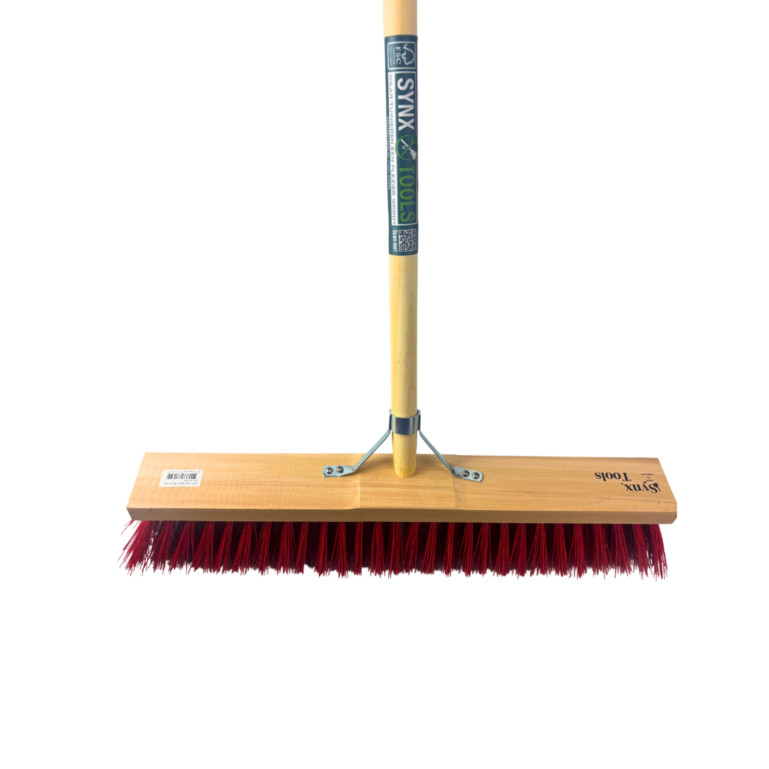 Synx Tools Balai d'extérieur 60 cm - outils de jardin - avec manche 160 cm