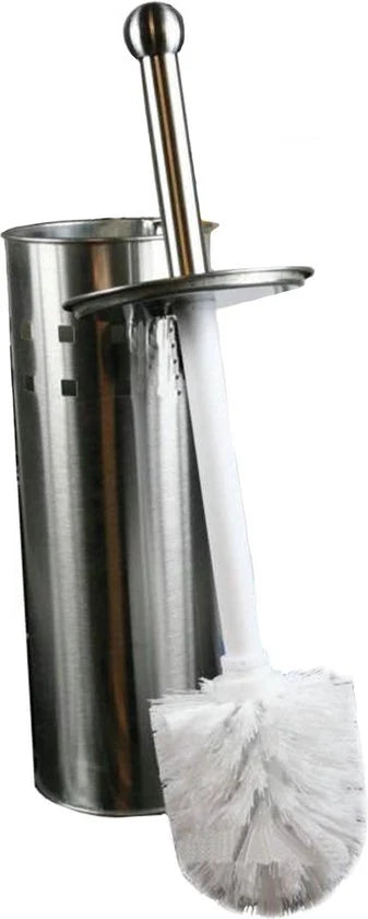 Toiletborstelhouder van Roestvrij Staal Premium 1x RVS Toiletborstel met Houder Set