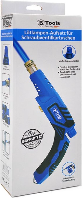 Verpakking van Btools soldeerbrander met specificaties