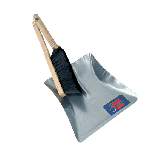 Stoffer en Blik Metaal Zwart Bezem Handveger en blik- Paardenhaarmix Synx Tools - Veger en blik