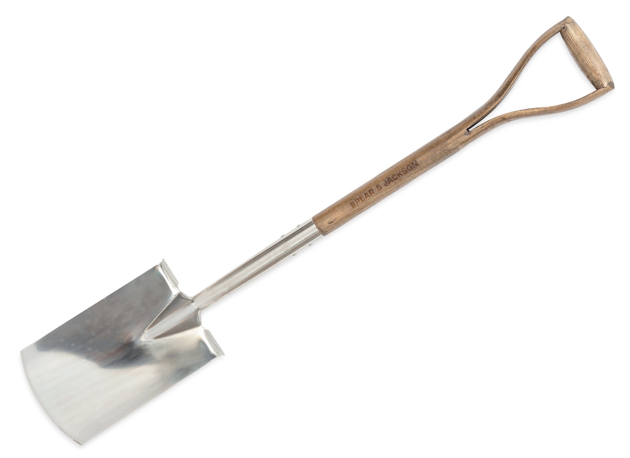 Spear & Jackson Traditional Spade Roestvrijestaal - RVS Spade - Houten Wishbone Steel - Getrede Kop - 10 jaar Garantie
