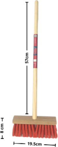 Synx Tools Kinder bezem Nylon Junior - Incl. Steel 57cm