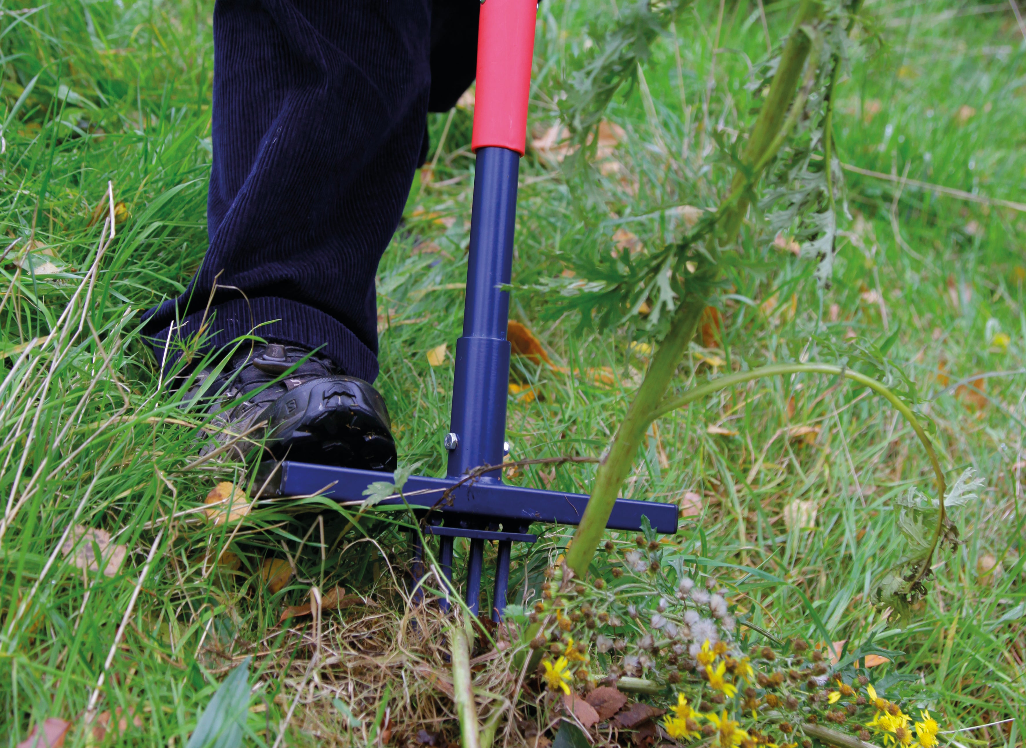 Spear & Jackson Onkruidsteker - Ragwort Ultra Weeder – Metalen Onkruidverwijderaar met Pompmechanisme - Lengte 102cm