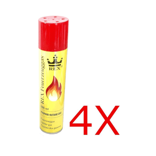 4x Aanstekergas / butaan gas 300 ml