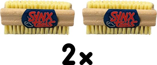 Synx Tools Nagelborstel hout set van 2 stuks - schrobborstels - nagel borstel - schrobbezem - nagelborstel hout - Voordeelverpakking