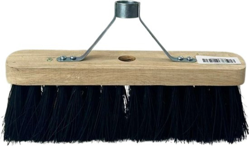 Colombo Bezem 30cm met steelhouder - Zonder Steel - bezems - Stadsbezem- Kunstvezel haren - Straatbezem haren