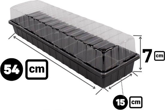 Afmetingen kweekbak: 54x15x7 cm, Synx Tools