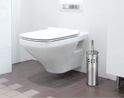 toiletborstel in de wc naast de wc pot