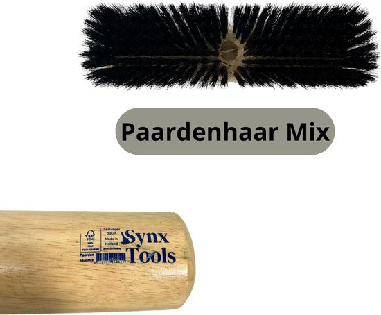 Zachte Bezem Los Paardenhaar | Zaalveger | 30-40-50-60-80-100 Cm Breed |Zaalbezem