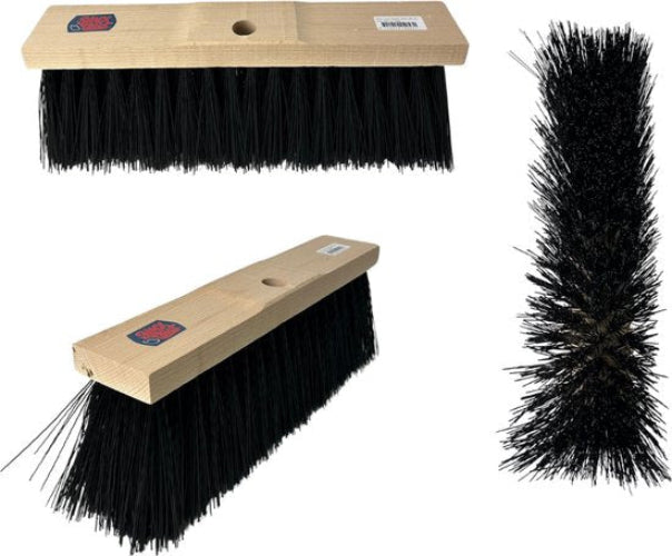 Nylon Straatbezem Zwart 40cm | Zonder steel | Bezems | Straatbezem