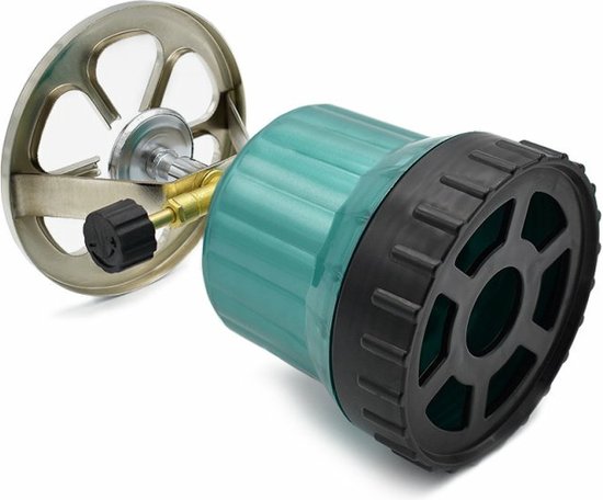 Campingkooktoestel - kookpit/kookstel - met gasbrander - metallic blauw - 18.5 x 12 x 12 cm