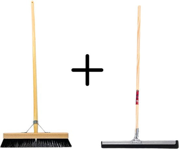 Paardenhaar 40cm + Vloertrekker 45cm met Steel 150cm