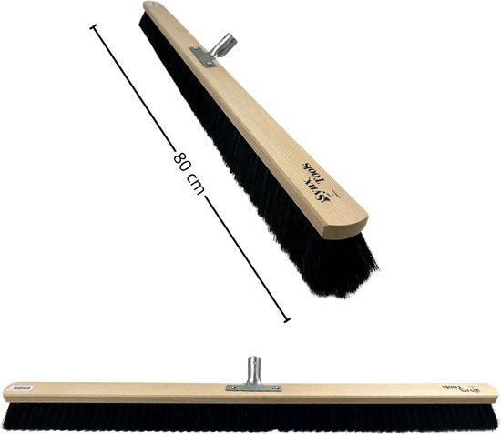 BinnenBezem 80cm Paardenhaar|Zaalveger|Zachte bezem|Kamerveger|Bezemsteel