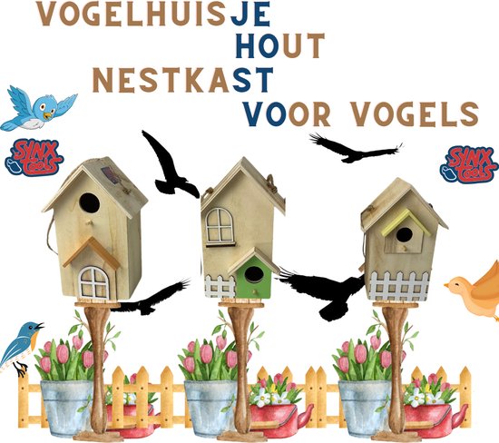 Vogelhuisje hout nestkast voor vogels