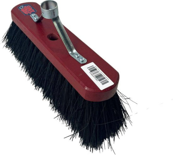 Colombobezem rood 30cm met steelhouder - Zonder Steel - bezems - Stadsbezem- Kunstvezel haren - Straatbezem haren=