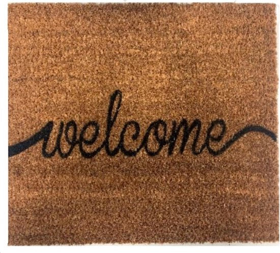 Cocos deurmat met 'welcome' tekst voor binnen