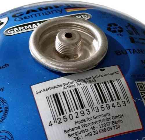 B tools 8x Gaspatroon 500g met schroefventiel, butaangas, voor soldeerlamp en soldeerbrander, ventielpatroon, schroefventielpatroon