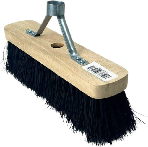 Colombo Bezem 30cm met steelhouder - Zonder Steel - bezems - Stadsbezem- Kunstvezel haren - Straatbezem haren