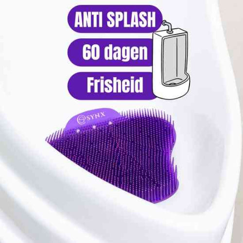 voordelen van de Urinoirrooster paars met berrygeur – anti-slpash – 60 dagen geur - frisheid