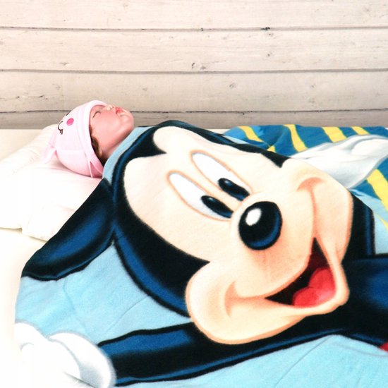 Mickey Mouse fleece deken plaid / fleecedeken 120x140 cm